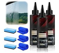 Nettoyant Vitre Voiture, 2026 Nouveau Film Oléophobe Pour Vitres D'automobiles, Nettoyant Pour Pare-brise De Voiture, Nettoyant Spécial Vitres et Miroirs, Idéal Contre la Poussière et la Pluie (3 Pcs)