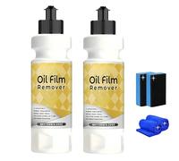 Nettoyant vitres auto, pâte à polir pour vitres, nettoyage des films d'huile pour vitres et pare-brise, nettoyage des taches d'eau et amélioration de la visibilité des vitres de voiture (2Pièce)