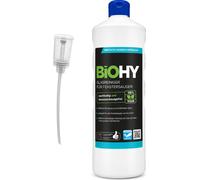 Nettoyant vitres BiOHY pour aspirateur à vitres (bouteille de 1l) + doseur | convient à tous les acides pour vitres | assure une brillance éclatante sur toutes les surfaces lisses | pour un nettoyage