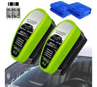 Nettoyant Vitres voiture Clear Vision, Brosse de Nettoyage Pour Vitres, Dégraissant Vitres Pour Pare-brise en Verre (2, vert)