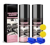Nettoyant Voiture Interieur, Produit Nettoyage Voiture Interieur, Nettoyant Cuir Plastique pour Interieur de Voiture, Nettoie, protège Tableaux de Bord, Volants, Entretien Cuir auto-100ml (2 Pcs)