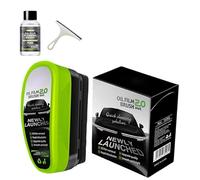 Nettoyant Voiture Optimo Pro, Optimo Pro le Nettoyant Révolutionnaire Pour Pare-Brise (150ml + 50ml), Film Oléophobe Pour Vitres D'automobiles (1, Nettoyant Voiture+Recharge+Brosse)