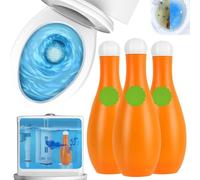 Nettoyant WC, 2025 4 en 1 Produit WC Action Nettoyage en Profondeur, Nettoyage Automatique, Nettoyant WC Gel Détartrant Décapant Surpuissant, Anti-Calcaire, Stop Odeurs, Desodorisant Toilette (3)