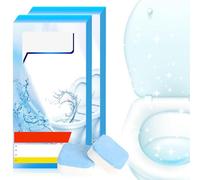 Nettoyant WC Nettoyant Mousse Puissant Tablettes WC Mousse Active Intensif 3 en 1 Action Nettoyage en Profondeur Pack De 16 Anti Calcaire Stop Odeurs Desodorisant WC Efficace (2, 2PCS)