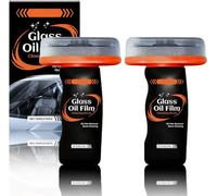 Nettoyants à main en émulsion de verre pour voiture-anti pluie pare brise-Film d'huile pour pare-brise et retrait d'empreintes digitales pour vitres de voiture,miroirs,surfaces en verre,100 g (2)