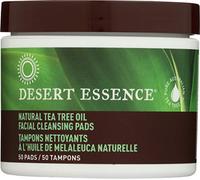 Desert Essence Disques de coton nettoyants à l'huile essentielle d'arbre à thé, 50 disques