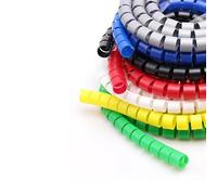 nettoyer les câbles, Gaine de Câble Spirale 1 Mètre Multicolore 8-25mm(Silver gray,8mm inside diameter)