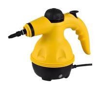 Nettoyeur à main Vapeur Portable, 3,0 Bar Haute Pression, 100-150°C, Cordon 3m, 13x22cm, Jaune et Noir| 1050w | 11 accessoires | multi-usage