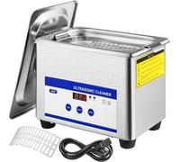 Nettoyeur à ultrasons 0,8 L - Nettoyeur à ultrasons 40 kHz - Nettoyeur de bijoux à ultrasons 35 Watt - Nettoyeur à ultrasons numérique avec affichage LED - Nettoyeur à ultrasons pour lunettes à ultras