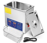 Nettoyeur à Ultrasons 10L Avec Chauffage Et Minuterie, Nettoyeur à Ultrasons En Acier Inoxydable 240w, Nettoyeur Professionnel De PièCes à Ultrasons Pour Outils De Laboratoire Lunettes PièCes