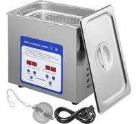 Nettoyeur à ultrasons 3L - Nettoyeur à ultrasons professionnel 120W - Bain à ultrasons 40kHz avec 2 transducteurs - Nettoyeur de bijoux pour lunettes, montres & outils en métal