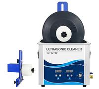 Nettoyeur à ultrasons 6,5 L pour disques vinyles. Système de nettoyage chauffant à puissance réglable avec dégazage, température et durée réglables, pour disques LP 7/12 pouces (bleu).