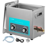 VEVOR Nettoyeur à Ultrasons avec Minuterie de Chauffage 6,5L Professionnel Nettoyeur à Ultrasons 220V Nettoyeur à Ultrasons en Acier Inoxydable 40 kHz