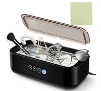 Nettoyeur à Ultrasons, 650ML Machine de Nettoyeur Ultrasons Lunettes, 49kHz Ultrason Bijoux Nettoyeur Bac, Nettoyage Ultrasonique Ultrasonic Cleaner pour Bijoux Bague Lunettes Dentiers (Noir)