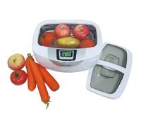 Nettoyeur à ultrasons, grande capacité de 2 500 ml, avec chauffage, 5 réglages de minuterie, affichage numérique, pour montres, boucles d'oreilles, fruits, bijoux et légumes