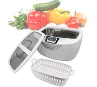 Nettoyeur à ultrasons numérique, grande capacité de 2,5 L, minuterie à 5 niveaux, chauffage à 65 °C, facile à nettoyer pour montres, boucles d'oreilles, fruits