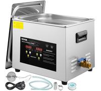 Nettoyeur à Ultrasons Numérique-VEVOR 15 L, Chauffage 600 W, Ultrasons 360 W, Bac Ultrasons avec Chauffage et Minuterie