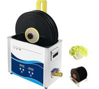 Nettoyeur à ultrasons pour disques vinyles, 6,5 L, avec dégazage, température et durée réglables, rotation automatique pour disques vinyles 7 et 12 pouces.