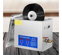 Nettoyeur à ultrasons pour disques vinyles, machine à laver à ultrasons pour 8 disques avec chauffage et minuterie pour lunettes, bijoux, montres, circuits imprimés