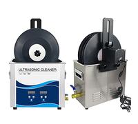 Nettoyeur à ultrasons pour disques vinyles, système de nettoyage chauffant de 300 W avec température réglable et dégazage, support de levage inclus.