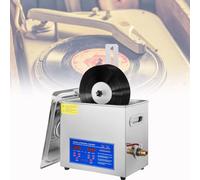 Nettoyeur à ultrasons pour disques vinyles, température réglable par contrôle numérique, portable pour une utilisation à domicile et en studio.
