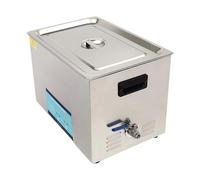 Nettoyeur à ultrasons professionnel 600 W en acier inoxydable 30 l Nettoyeur à ultrasons numérique de laboratoire Nettoyeur de pièces à ultrasons avec température et temps réglables pour nettoyer les
