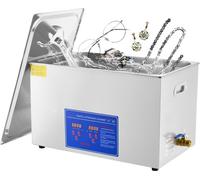 Nettoyeur à ultrasons SM® - 30L 100A avec chauffage, 600W Nettoyeur à ultrasons en acier inoxydable, bain à ultrasons pour lunettes, bijoux, prothèses dentaires, pièces de monnaie, etc. - 30L