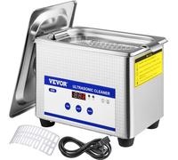 Nettoyeur à ultrasons VEVOR 0,8 L Nettoyeur à ultrasons pour bijoux avec affichage LED Nettoyeur à ultrasons pour lunettes