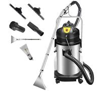 Nettoyeur À Vapeur Commercial Pour Tapis 40 L, Aspirateur-laveur, Réservoir D'eau Propre Et Réservoir D'eaux Usées Séparés, Tuyau D'aspiration Portable, Avec 6 Outils Et Roues, Pour Hôtels, Nettoyeurs