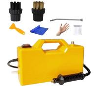 Nettoyeur à Vapeur Haute Pression, Machine de Nettoyage à Vapeur Auto-amorçante 3800W, défroisseur à Vapeur Portable 6000ML avec 2 brosses et Un coude d'extension (Yellow)