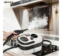 Nettoyeur à vapeur haute température, nettoyeur à pression avec télécommande, Machine de nettoyage à vapeur pour hotte de cuisine domestique et voiture 2500W Improved White