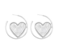 Nettoyeur Accessoires Perles Trousse Examen Bijoux Oil Love Earrings Love Heart Dangle Earrings Dainty Jewelry Pince Cadeaux Outils Kits (White, One Size)