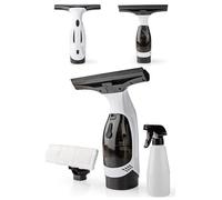 Nettoyeur Aspirateur à Vitre Rechargeable 20W 3 en 1 : Pulvérise, Aspire, Nettoie avec Bonnette Microfibre lavable