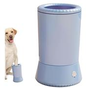 Nettoyeur automatique de pattes de chien, nettoyeur de pieds portable, poils en silicone doux, brosse de nettoyage profonde, design rechargeable par USB, (taille M, bleu), idéal pour les petits et