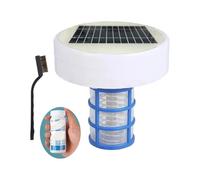 Nettoyeur automatique flottant pour piscine - Ioniseur solaire en cuivre - Réduction du chlore - Purificateurs de piscine faciles à utiliser