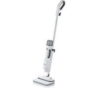 SEVERIN Balai Vapeur avec Nettoyeur à Main et 5 Accessoires, Nettoyeur vapeur multi-usages 1 500 W, Serpillère Vapeur Temps de chauffe 20 sec, Tête pivotante 180° et Réservoir 400 ml, Blanc, SC 7142