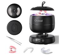 Nettoyeur de bijoux étanche à ultrasons pour nettoyeur dentaire portable Invisalign avec minuterie, protège-bouche, aligneur, prothèse, argent, anneaux, pinceau de peinture