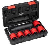 Nettoyeur de boulons VIGOR V6850/6, 8 pièces, pour le nettoyage des boulons de roue et des goujons, élimine la rouille et la saleté, logement 1/2 pouce, pour visseuse sans fil et perceuse