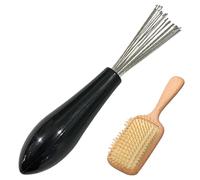Nettoyeur de brosse à cheveux - Nettoyage de brosse à cheveux, peigne de nettoyage | Brosse à cheveux bouclés portable, brosse de nettoyage en fil métallique léger pour salon de coiffure, brosse à