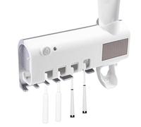 Nettoyeur de brosse à dents, stérilisateur de brosse à dents avec lumière UV - Porte-brosse à dents mural avec batterie de 1200 mAh | Pas de perçage nécessaire, support UV rechargeable