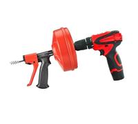 Nettoyeur de canalisations électrique, serpent de vidange Power-Spin avec perceuse et piles, câble d'alimentation automatique de 7,6 m pour le retrait des bouchons dans les éviers, toilettes, douches