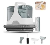 Nettoyeur de Canapés et Tissus d'ameublement 600 W 15 kPa avec 3 Têtes de Rechange pour Tapis, Meubles, Poils d'animaux, Voiture