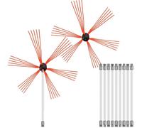 Nettoyeur de cheminée - brosse de cheminée, balai de ramonage - 10 m Blanc Brosse de cheminée en nylon Brosse pour tuyau de poêle - Balai de cheminée professionnel - 30 mm de longueur de brosse avec u