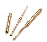 Nettoyeur De Cire D'oreille Multifonctionnel, Pliable, Portable, Outils D'élimination De La Cire D'oreille, Cuillère À Oreille Attachée À Un Porte-Clés, 1 Pièce