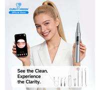 Nettoyeur de dents électrique à ultrasons visible 500MP 100 ° Caméra grand angle pour l'élimination du tartre et des taches dentaires, blanchiment des dents 5MP Visible M1