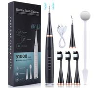 Nettoyeur de dents électrique ménager, détartreur dentaire, blanchiment de surface des dents, rafraîchit l'haleine, étanche IPX6, 5 modes réglables, 3 têtes de brosse à dents remplaçables, outil de so
