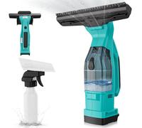 Nettoyeur de fenêtre sans fil compatible avec Makita 18 V, nettoyeur de vitres avec réservoir d'eau amovible, vaporisateur, nettoyage sans traces de surfaces lisses, fenêtres, miroirs, parois de
