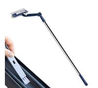 Nettoyeur de fenêtres, brosse et brosse double face 2-en-1 à économie d'effort, poignée extensible pour nettoyage en hauteur, idéal pour verre, carrelage et sols, 120 x 24,5 cm, matériau ABS