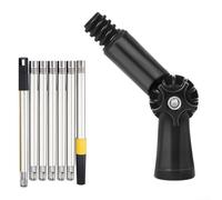 Nettoyeur de gouttière léger de 281 cm avec tête rotative à 180 degrés et tige télescopique multi-sections pour nettoyer les gouttières en toute sécurité du sol