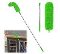 Nettoyeur de gouttières - Brosse de 250 cm - Avec manche télescopique - Outil de nettoyage de gouttières - Aucun démontage nécessaire - Pour feuilles, fenêtres, tuyaux de descente et toit (C)